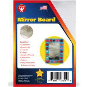 Silver Mirror Board, 12-Point, 8.5 x 11 Inches, 5 Sheets