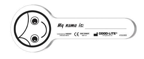 Heidi® Eye Occluder Heidi Smiling Face Style Disposable White Card Stock