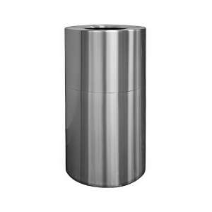 Witt Industries, 35gal, Aluminum, Satin Finish Cast Aluminum, Round, Receptacle