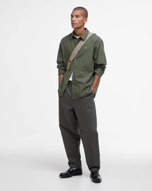 Garment Dyed Oxford Relaxed Long-Sleeved Shirt Light Sage