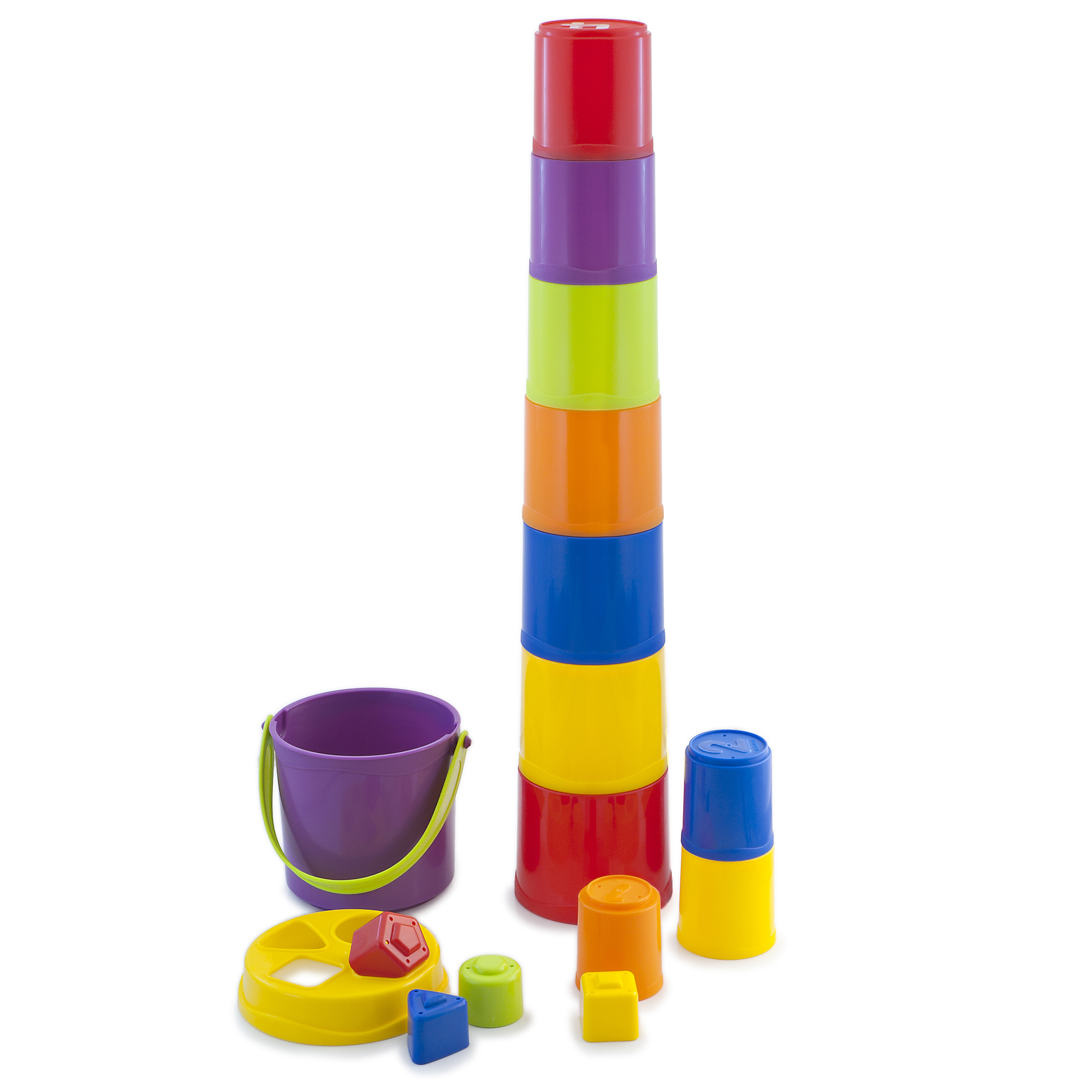 Miniland Educational Giantte Stacking and Nesting Game, 16 Pieces image number null