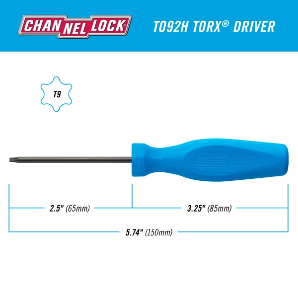 T092H TORX T9 X 2.5-inch Professional Screwdriver