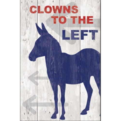 Aluminum Clowns to the Left Sign, 12