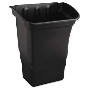 Rubbermaid Commercial, Optional Utility Cart Refuse/Utility Bin, 8 gal, Polyethylene, Black