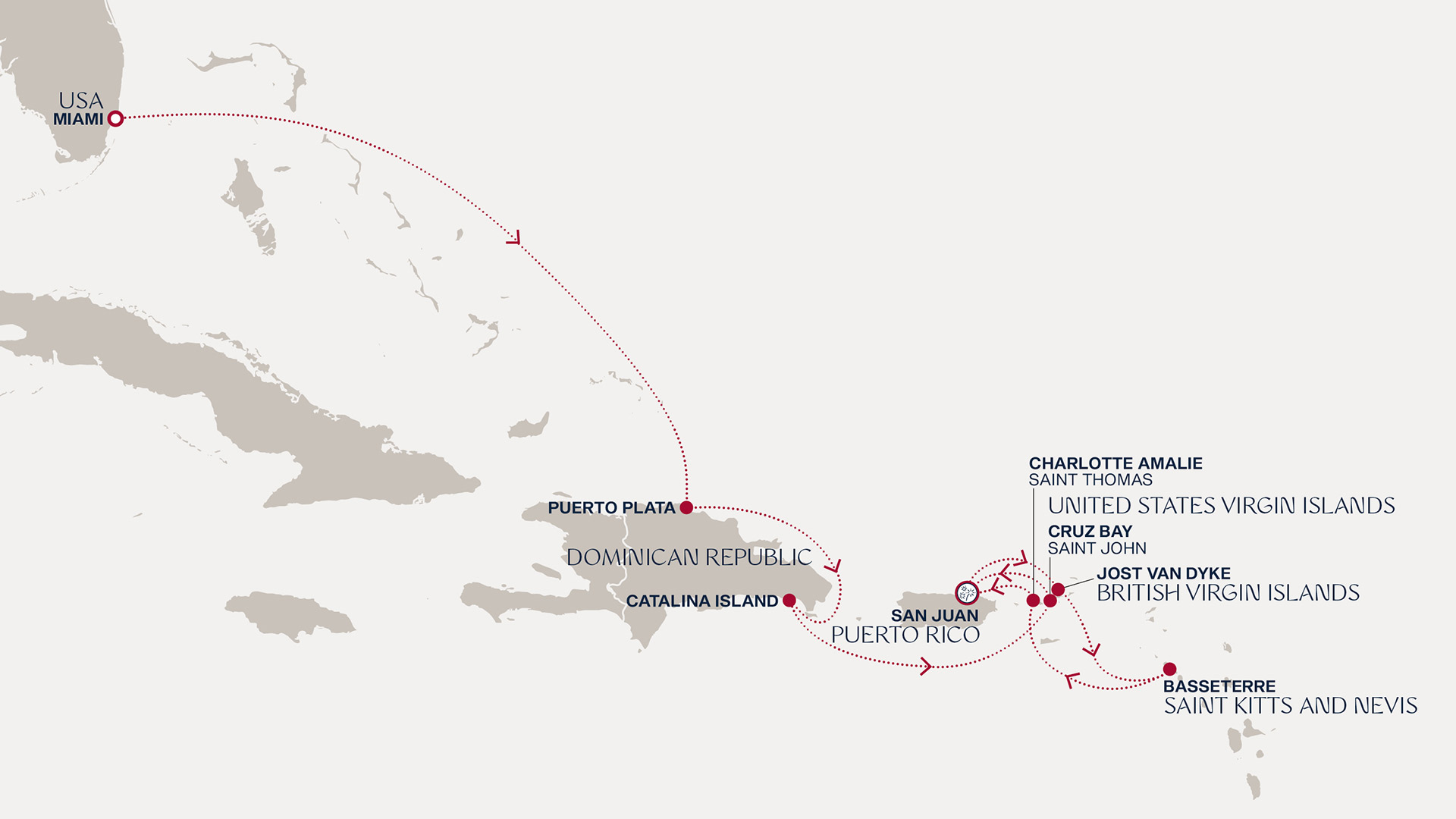 Itinerary map