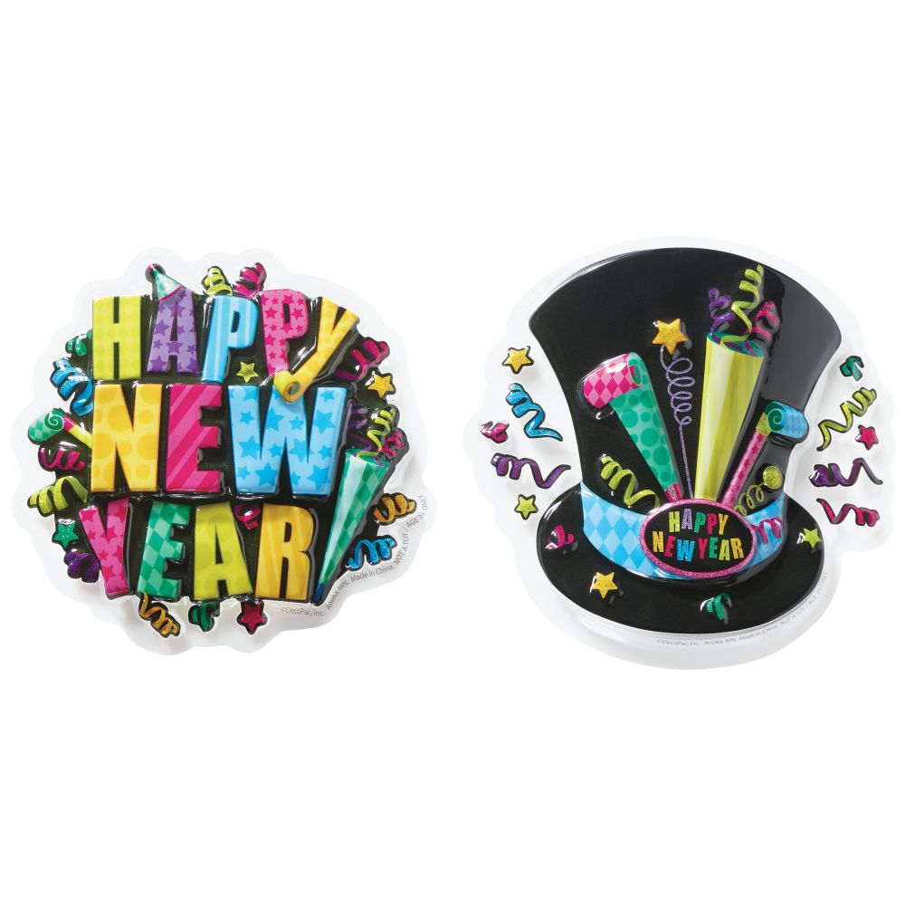 Image Cake Happy New Year and Party Hat