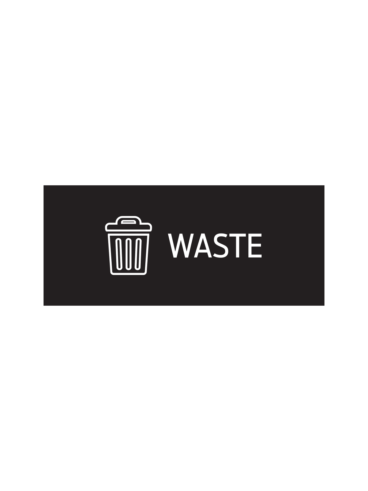 RISE – Single – Sign – Waste – Black