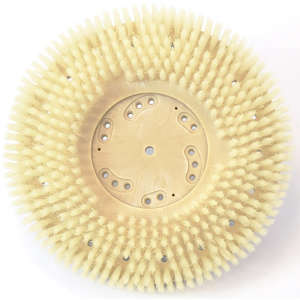 Malish, 18” TUFF-BLOCK Showerfeed Scrub Brush w CP154, .016" Nylon, White