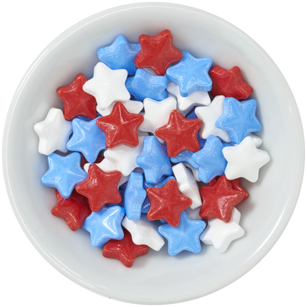 Red, White and Blue Stars Made Simply™ Sugar Candy Decorations