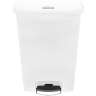 Rubbermaid Commercial, Streamline, Step-On, 24 gal, Resin, White, Rectangle, Receptacle
