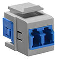 QuickPort Duplex LC Adapter SM/MM Zirconia Ceramic Sleeve Gray