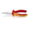 Long Nose Pliers-Flat Tips-1000V Insulated, 6-1/4 in., Multi-Component, VDE