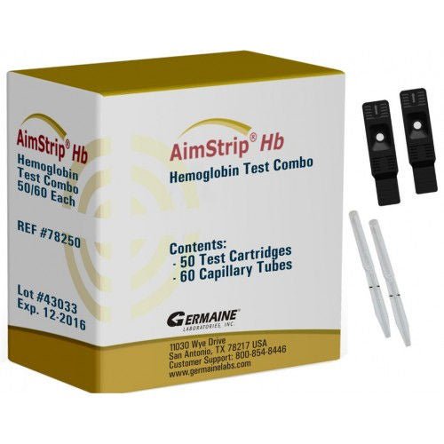 Germaine Laboratories Inc CARTRIDGES, HEMOGLOBIN TEST AISTRIP HB (50/BX)