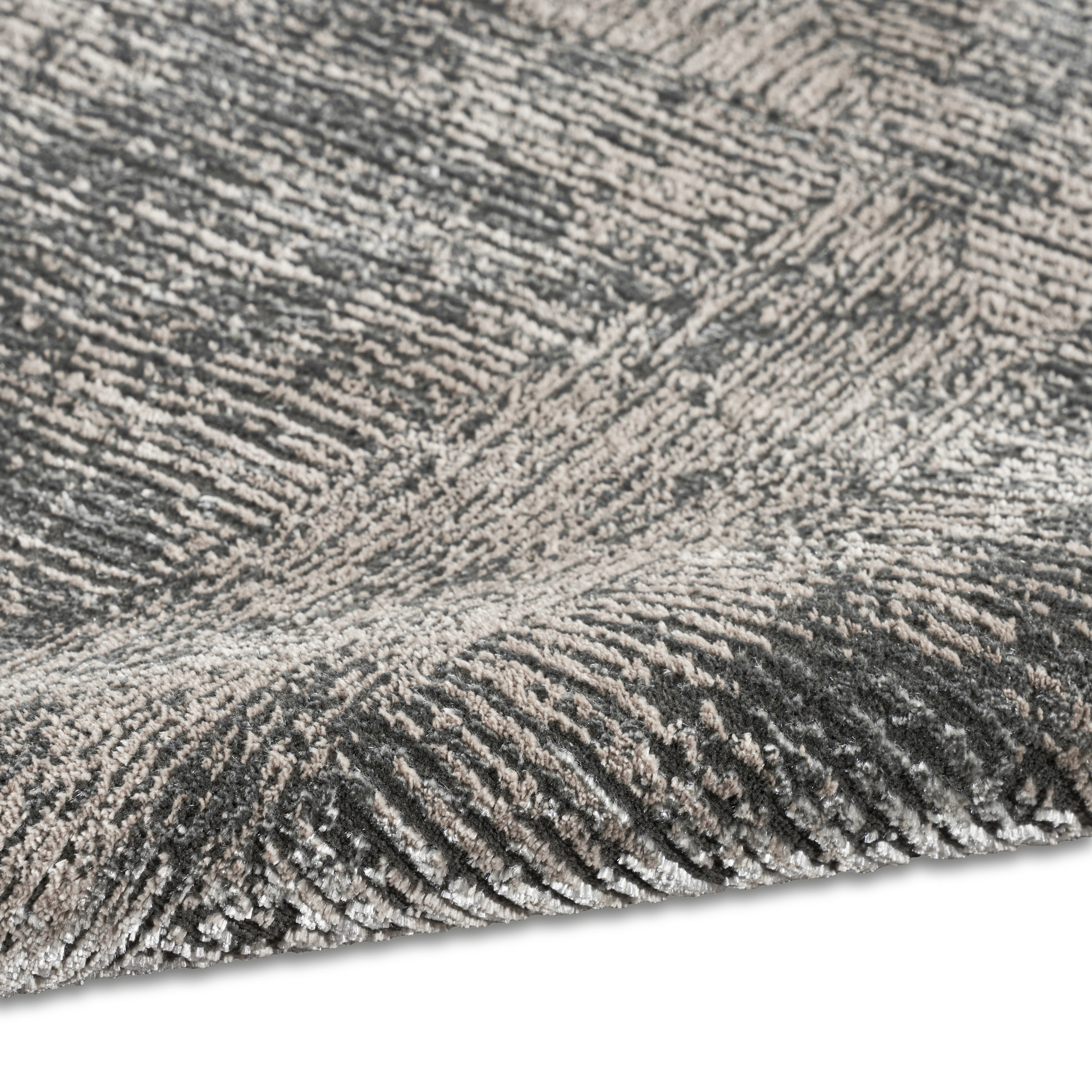 Calvin Klein CK024 Irradiant 9' x 12' Black Ivory Modern Indoor Rug