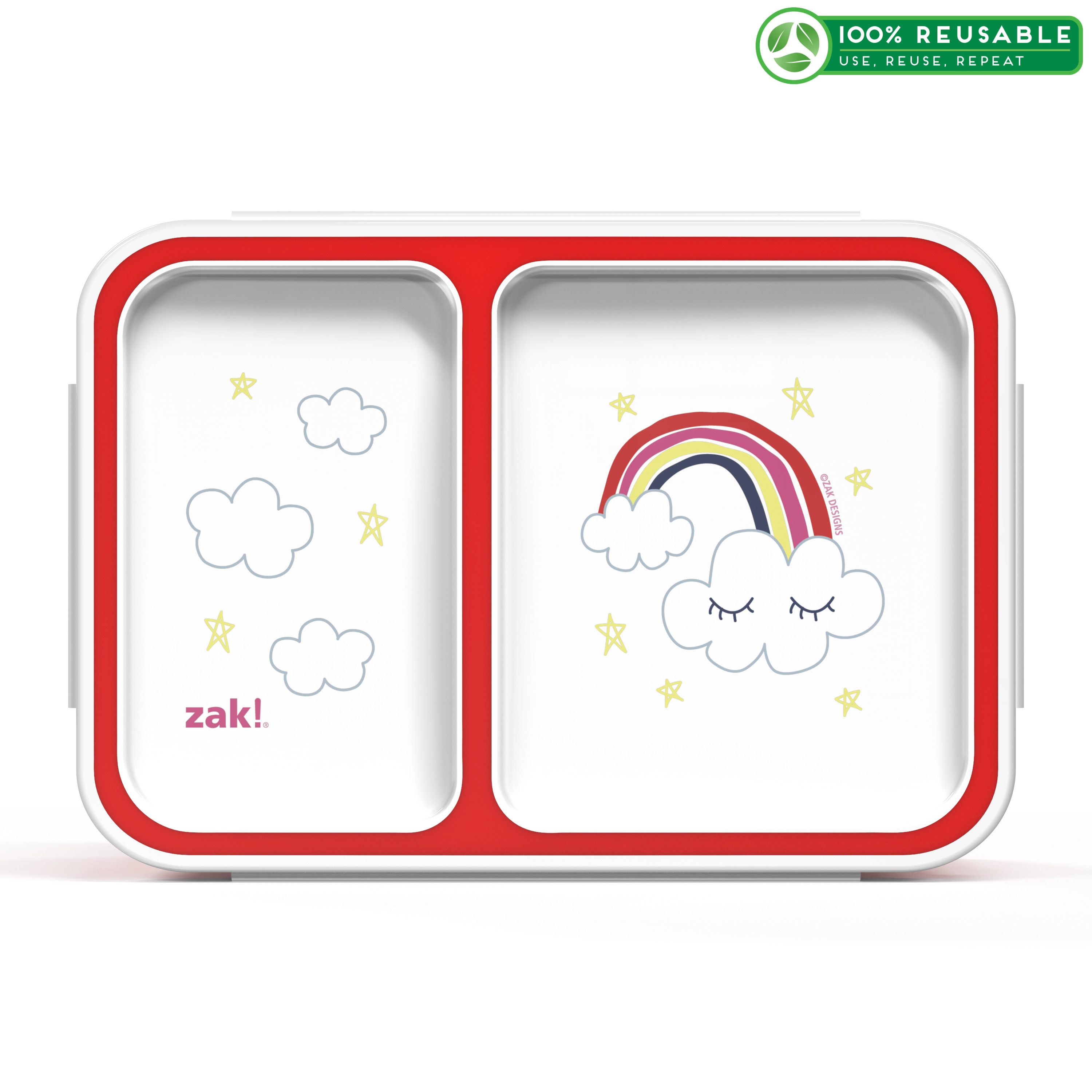 Happy Things Dual-compartment Reusable Bento Box, Clouds slideshow image 1 Happy Things Dual-compartment Reusable Bento Box, Clouds slideshow image 1