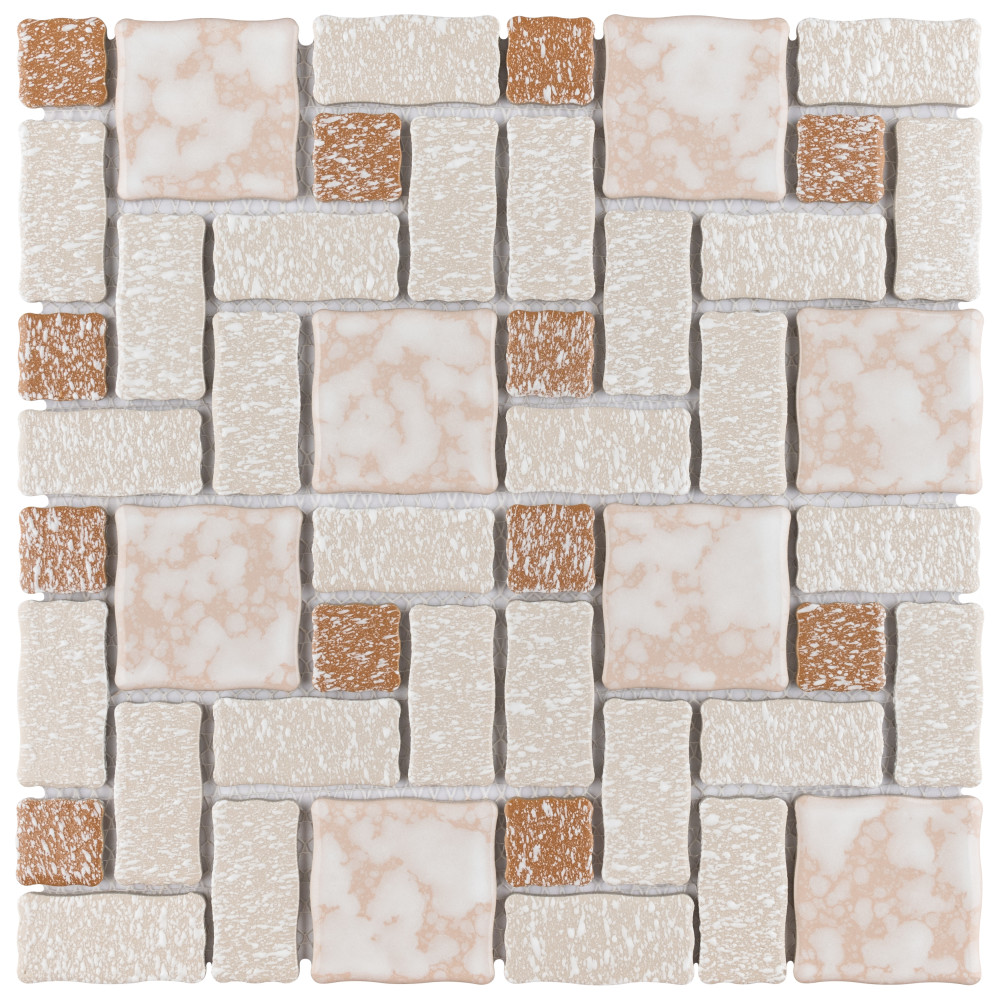 Sample – Academy Beige Porcelain Mosaic Tile
