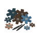 Scotch-Brite™ Star, 1-1/2 in A VFN LS, 25/Pac, 100 ea/Case