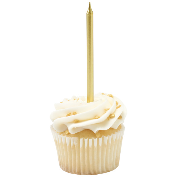 Tall Gold Smooth & Spiral Candles