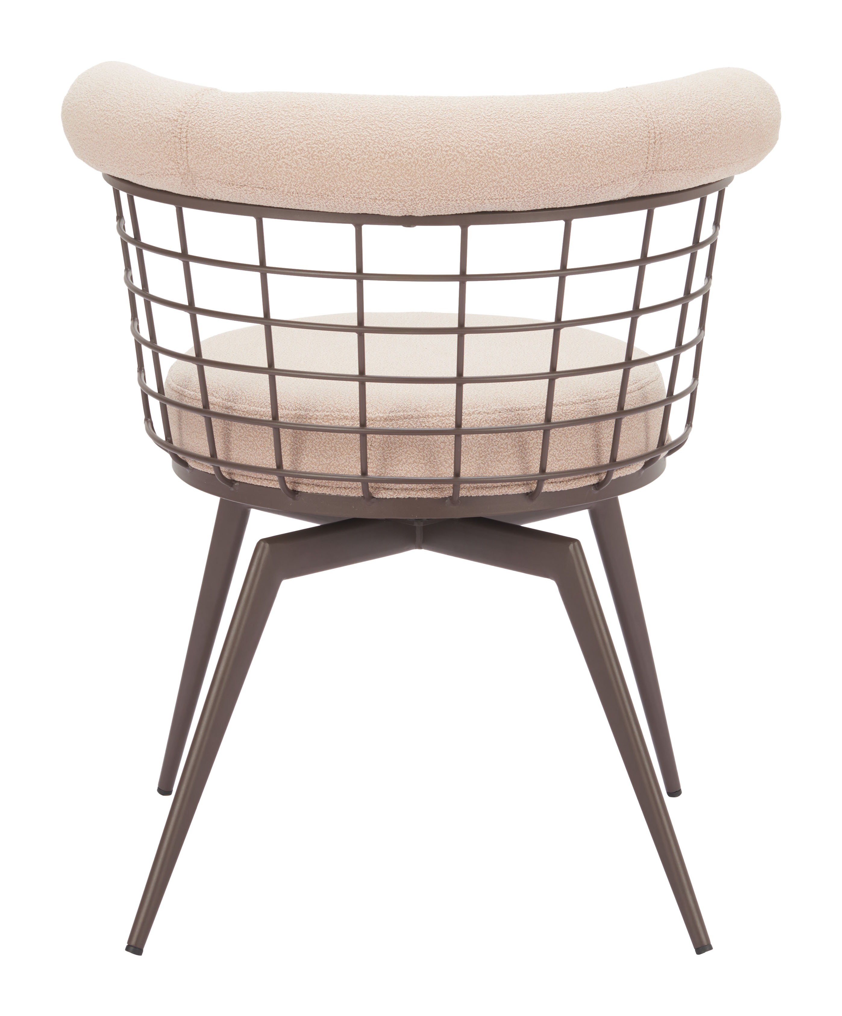 Saku Swivel Dining Chair Beige & Brown product image