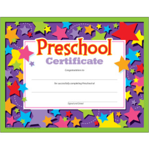 Preschool Certificate , 30 ct