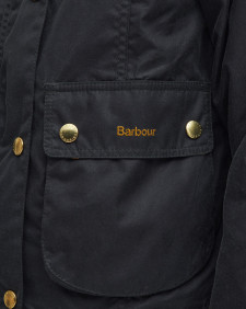 Cropped Beadnell Waxed Jacket Sage-Ancient