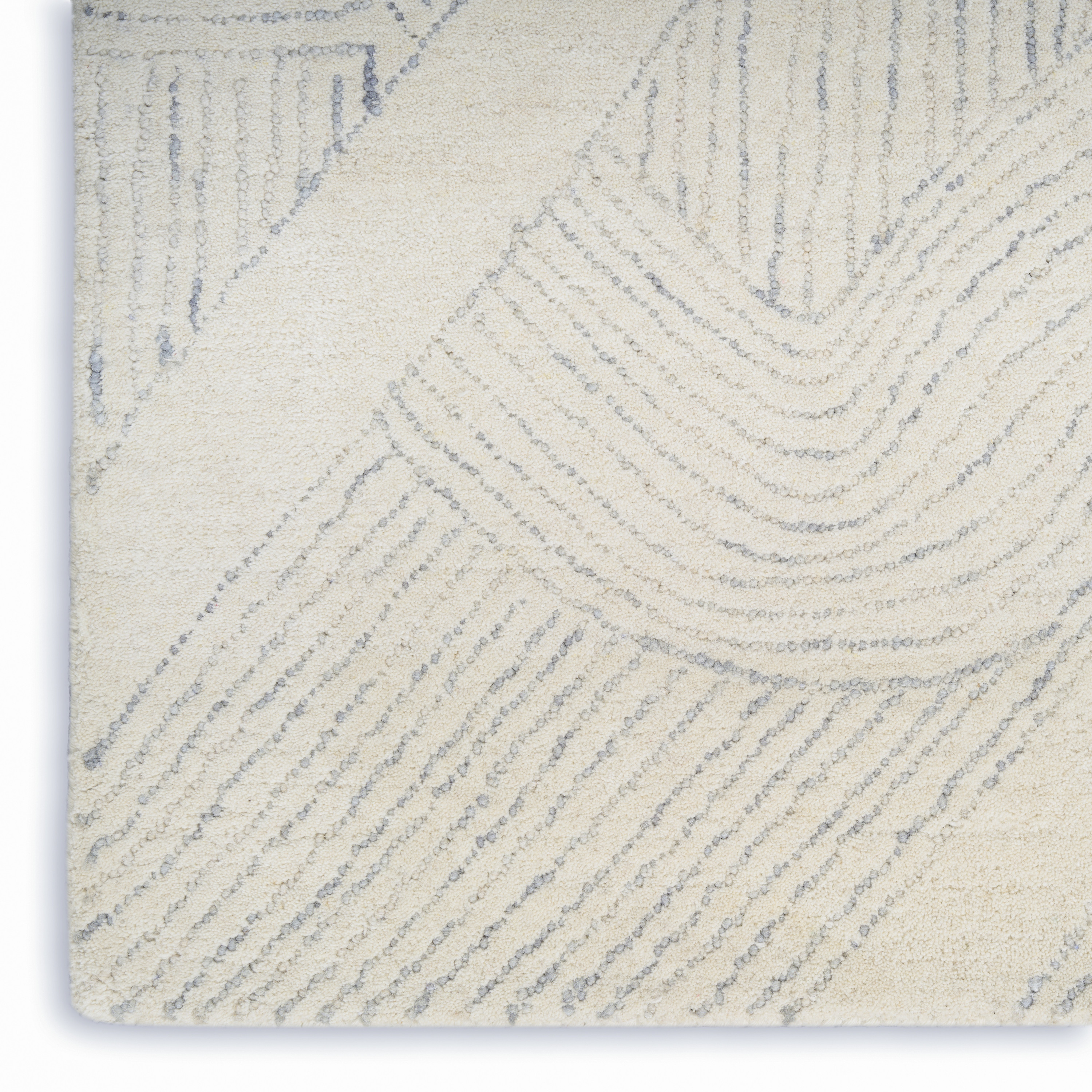 DKNY Pure Patterns 3'9" x 5'9" Ivory Grey Modern Indoor Rug