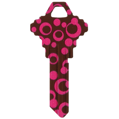 WacKey Pink Polkadot Key Blank Schlage/68 SC1