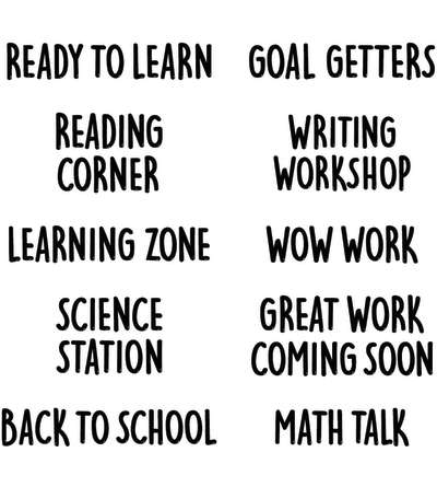 Core Decor School Time Punch-Out Phrases