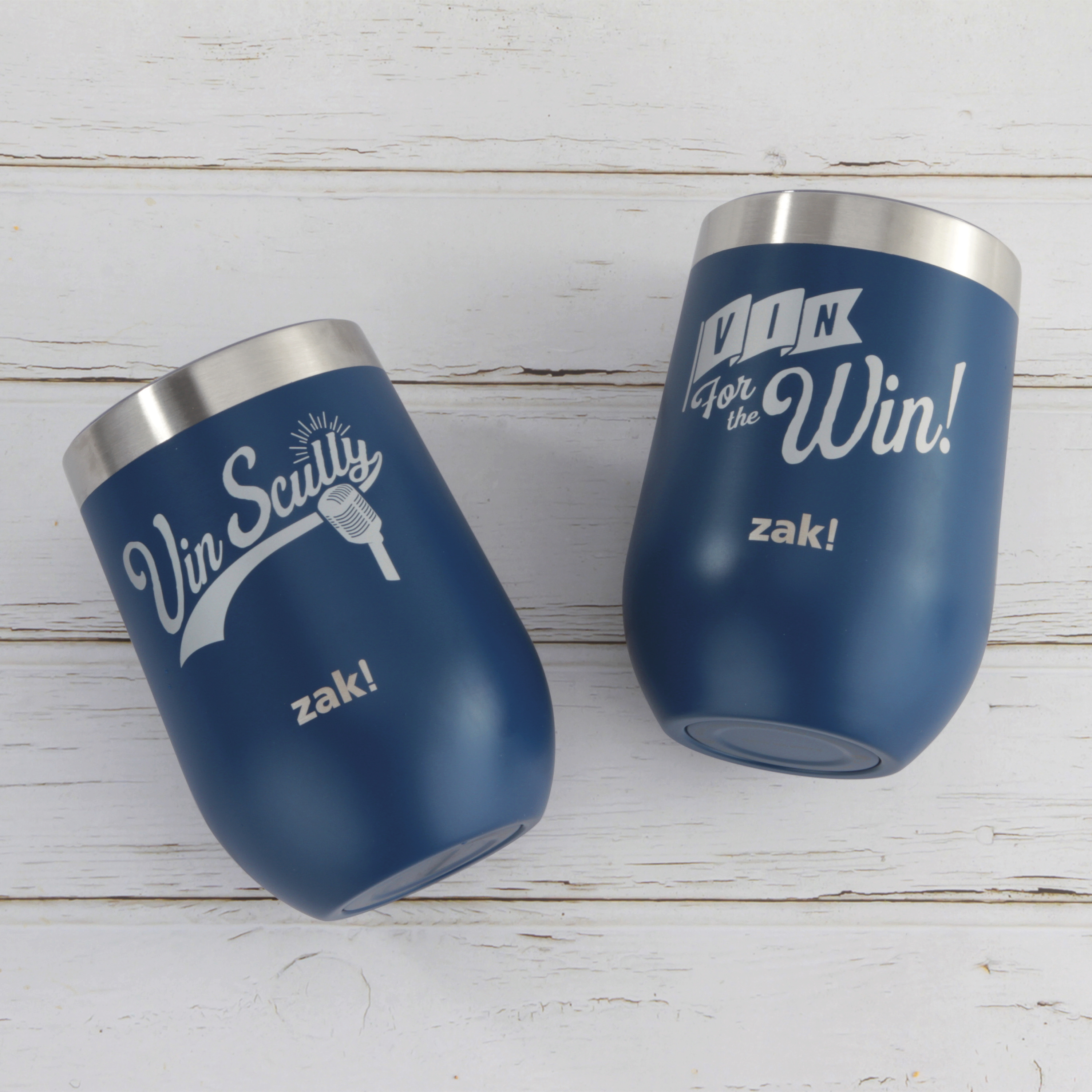 Zak Hydration 11.5 ounce Insulated Stainless Steel Tumbler, Vin Scully, 2-piece set slideshow image 4