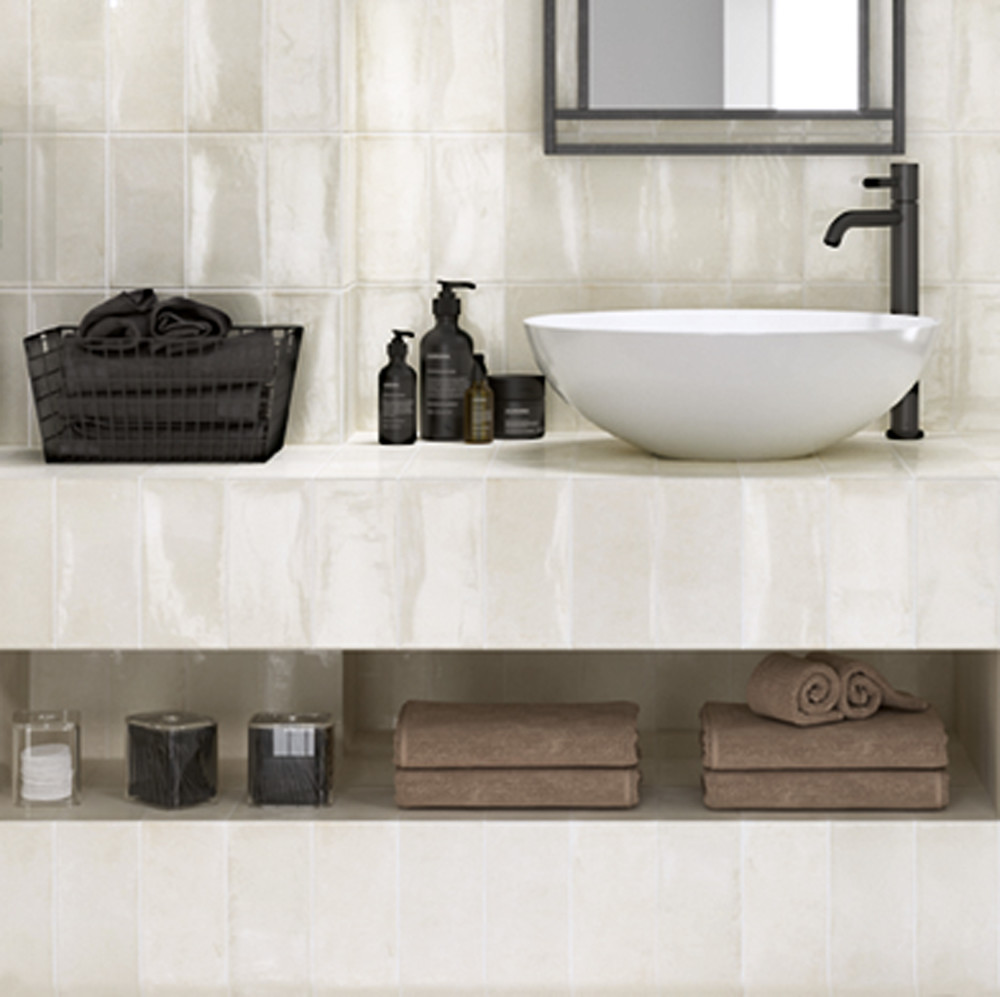 Camden Antique Bianco 4 in. x 8 in. Ceramic Wall Tile