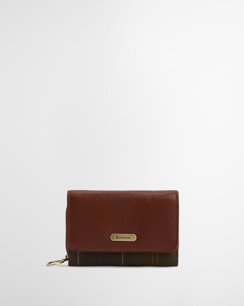 Rosa Leather French Purse Brown/Classic Tartan