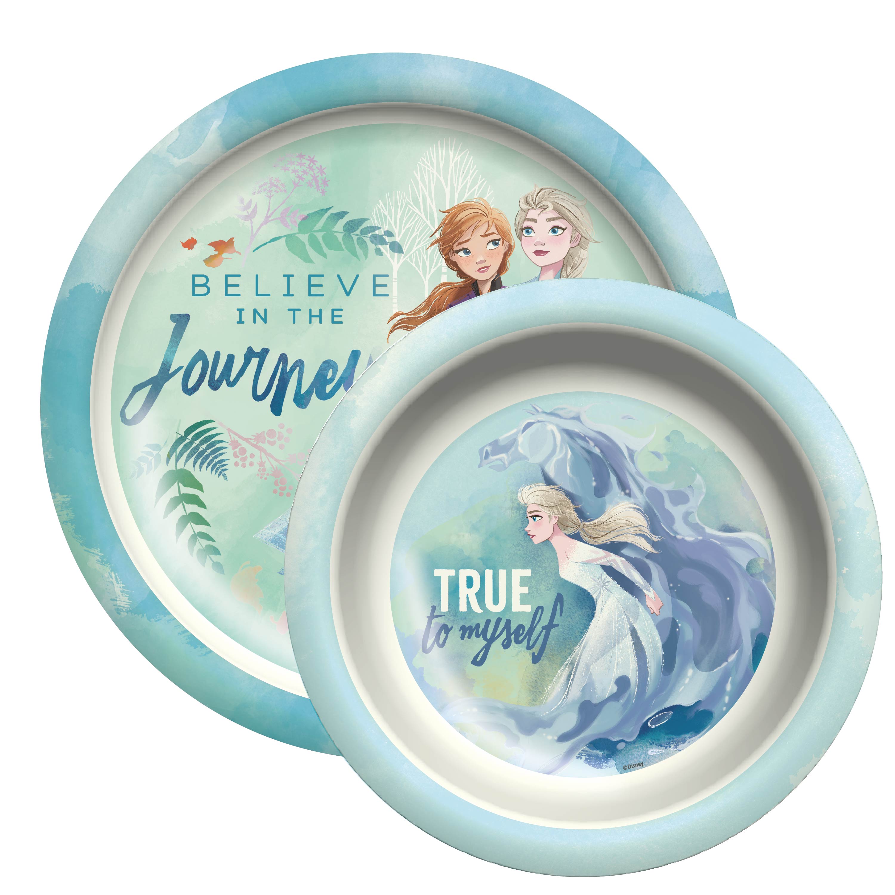 Disney Frozen 2 Movie Kids Plate and Bowl Set, Anna & Elsa, 2-piece set slideshow image 2 Disney Frozen 2 Movie Kids Plate and Bowl Set, Anna & Elsa, 2-piece set slideshow image 2
