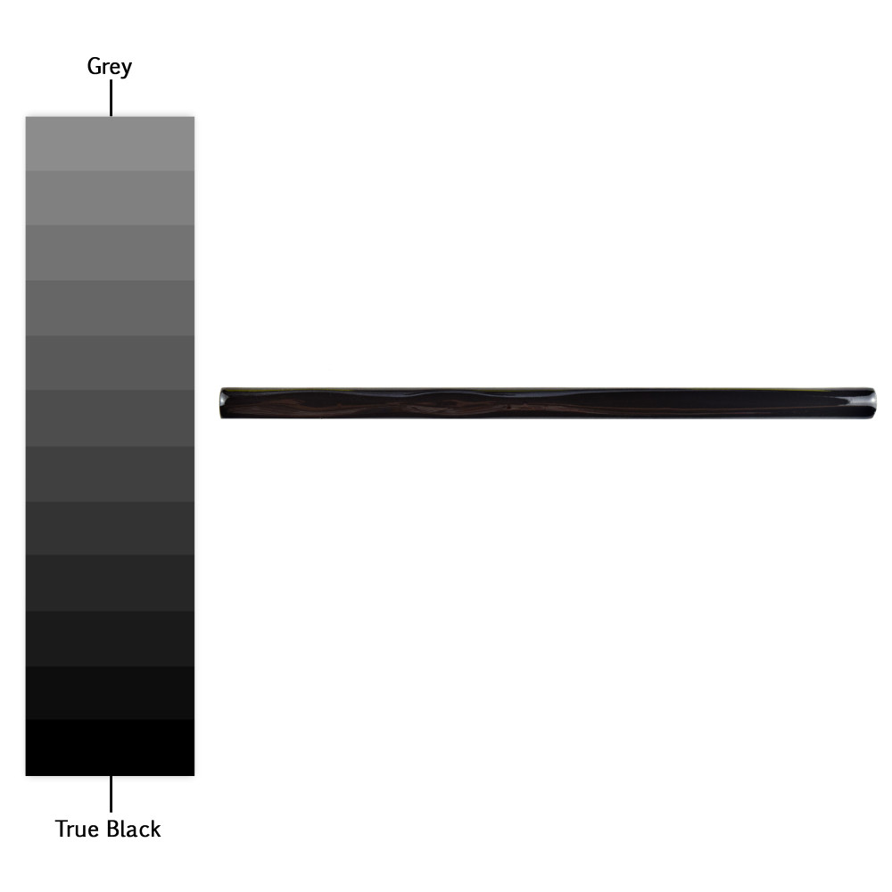 Rugosa Nero Brillo 3/8 in. x 7-7/8 in. Ceramic Wall Trim