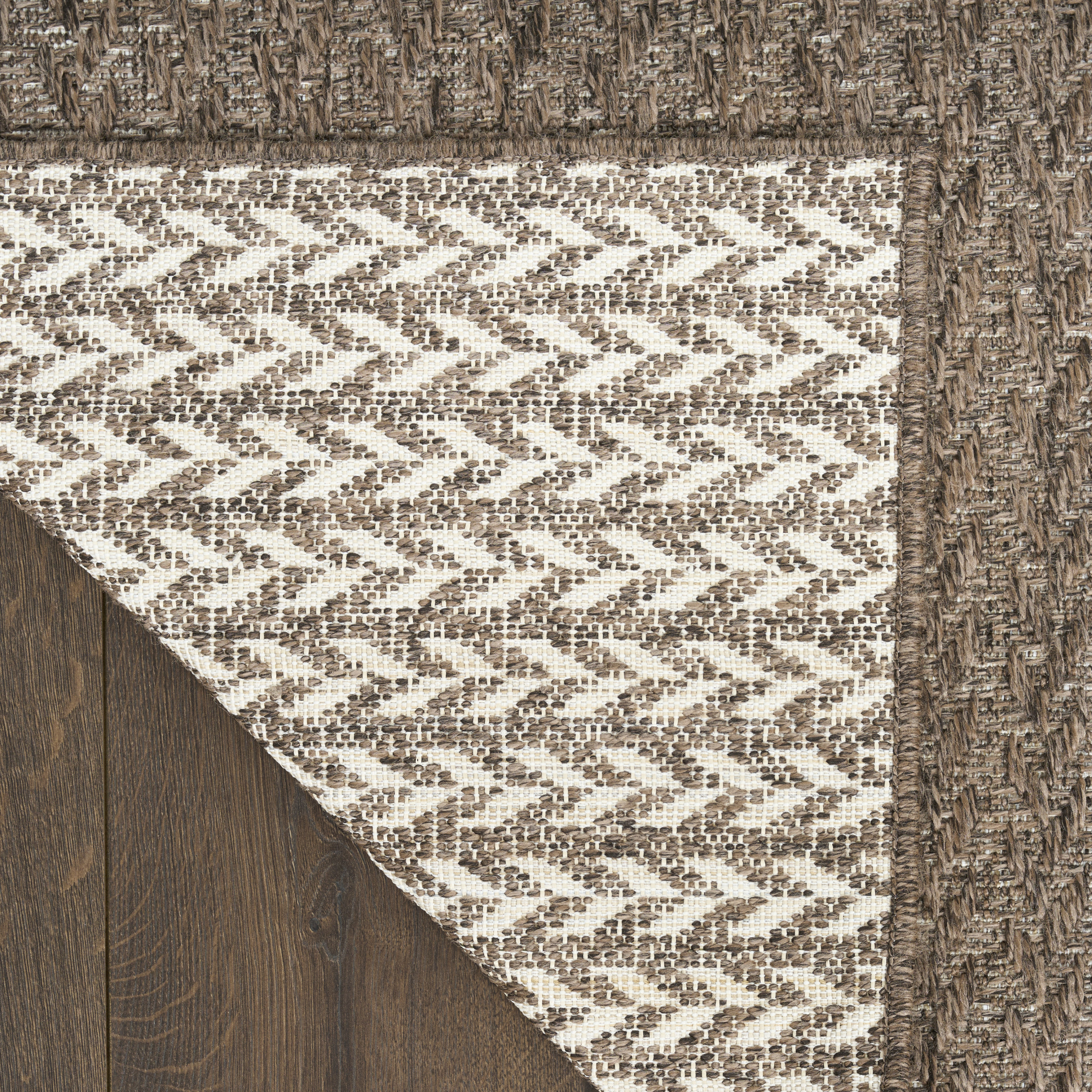 Nourison Tulum 4' x 6' Brown Outdoor Rug