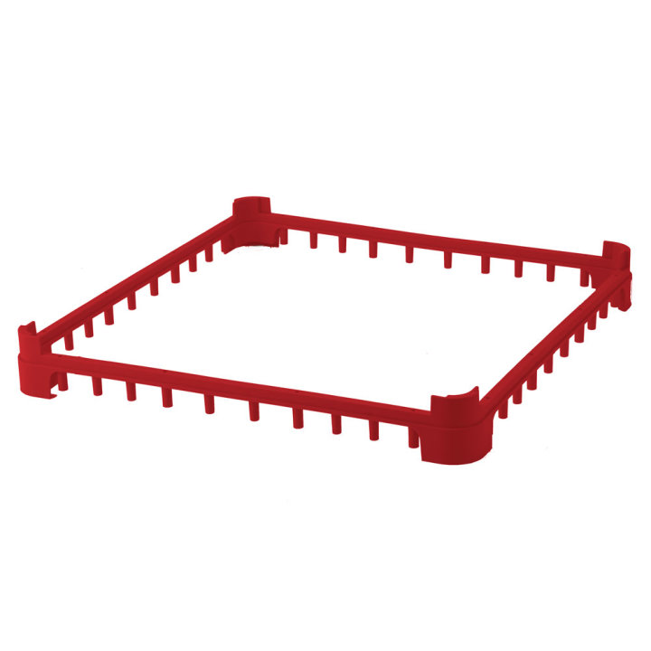 Signature full-size open glass rack extender in red