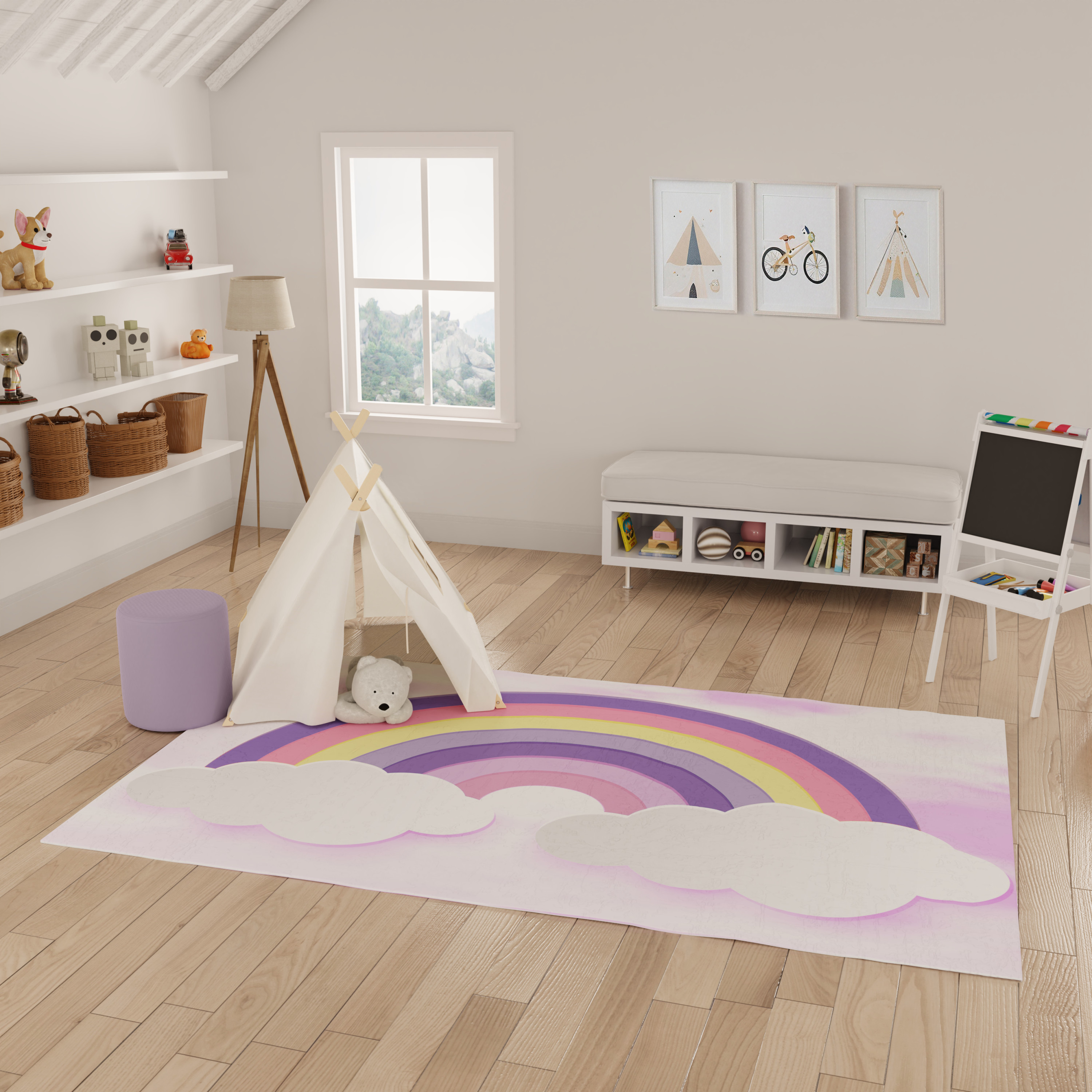 Nourison Imagination 6'6" x 9'2" Multicolor Kids Indoor Rug
