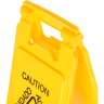 Carlisle, Flo-Pac  Economy, (English/Spanish/German), "Caution", Wet Floor Sign, Yellow, 25"