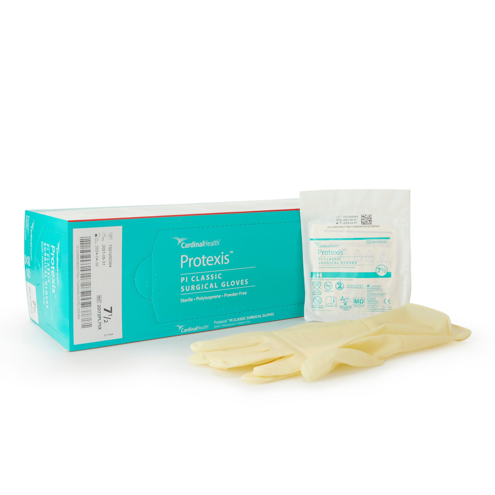 Protexis™ PI Classic Polyisoprene Surgical Glove, Size 7.5, Ivory