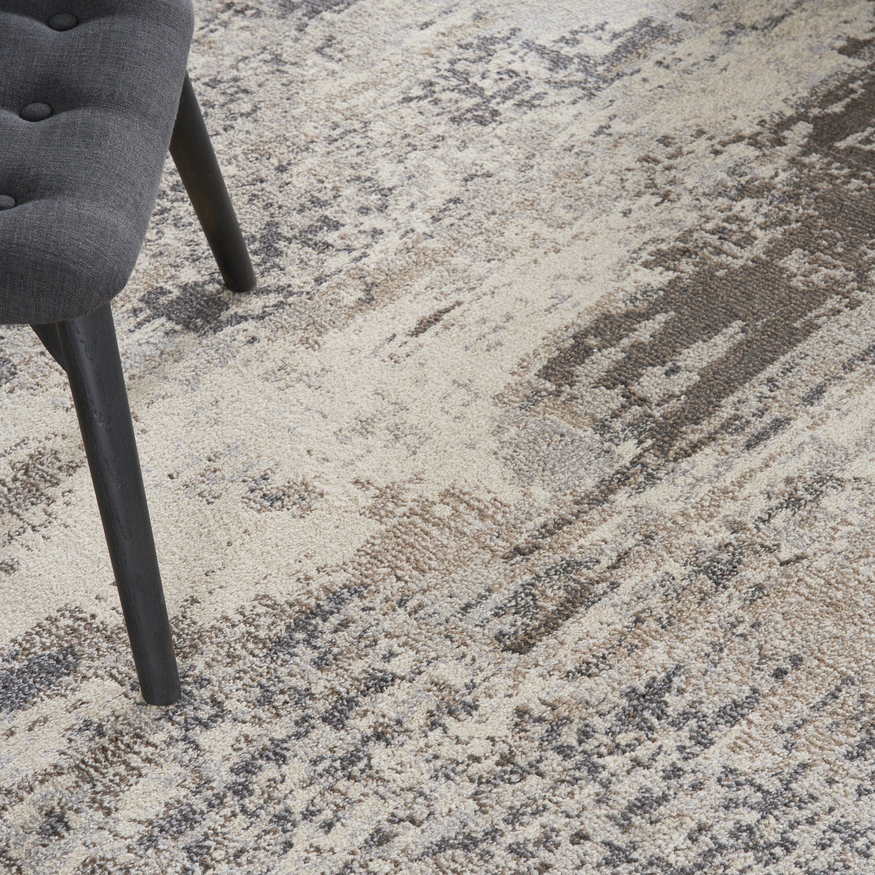 Nourison Celestial 6'7" x 9'7" Ivory Grey Modern Indoor Rug