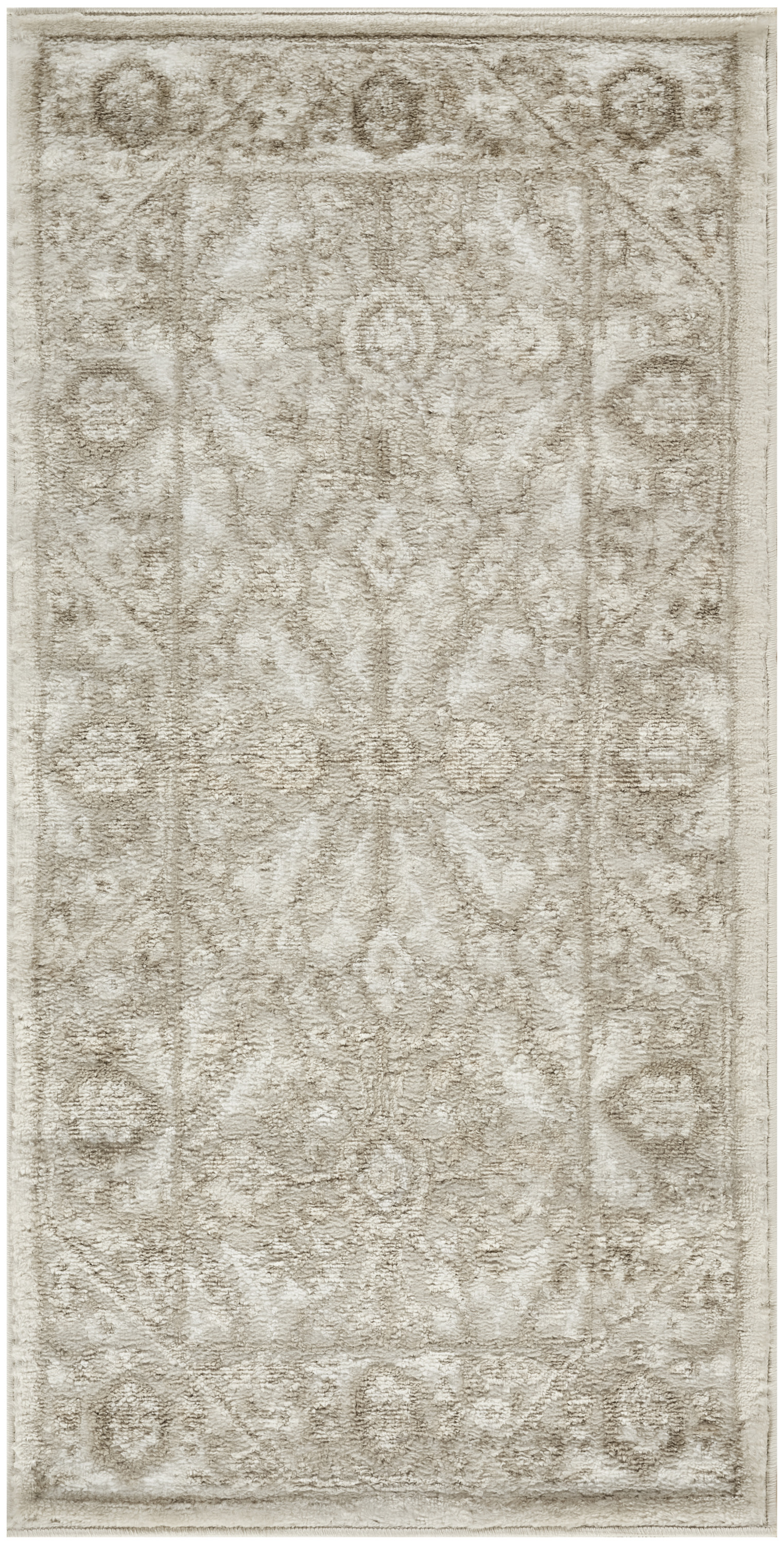 Nourison Dekor 2' x 4' Ivory Taupe Vintage Indoor Rug