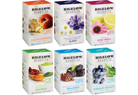 Mixed Case of 6 Bigelow Benefits Teas - Case of 6 boxes- total of 108 teabags