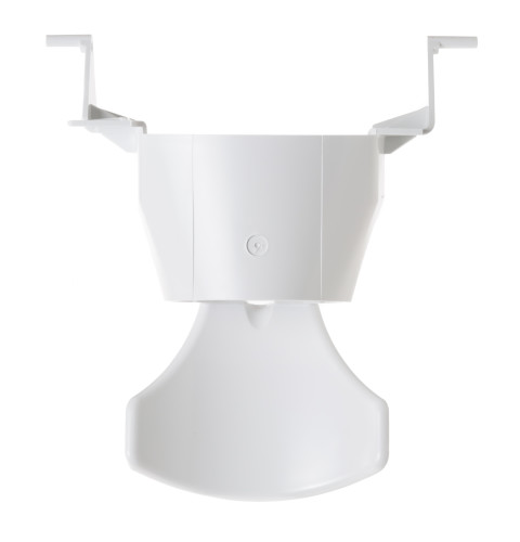 Refrigerator ice dispenser lever and funnel