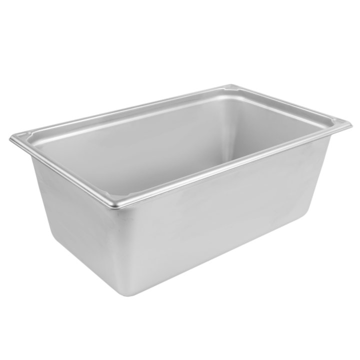 Full-size 8-inch-deep Super Pan® heavy-duty stainless steel transport pan