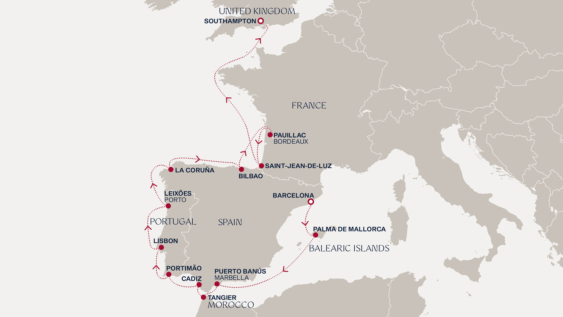 Itinerary map