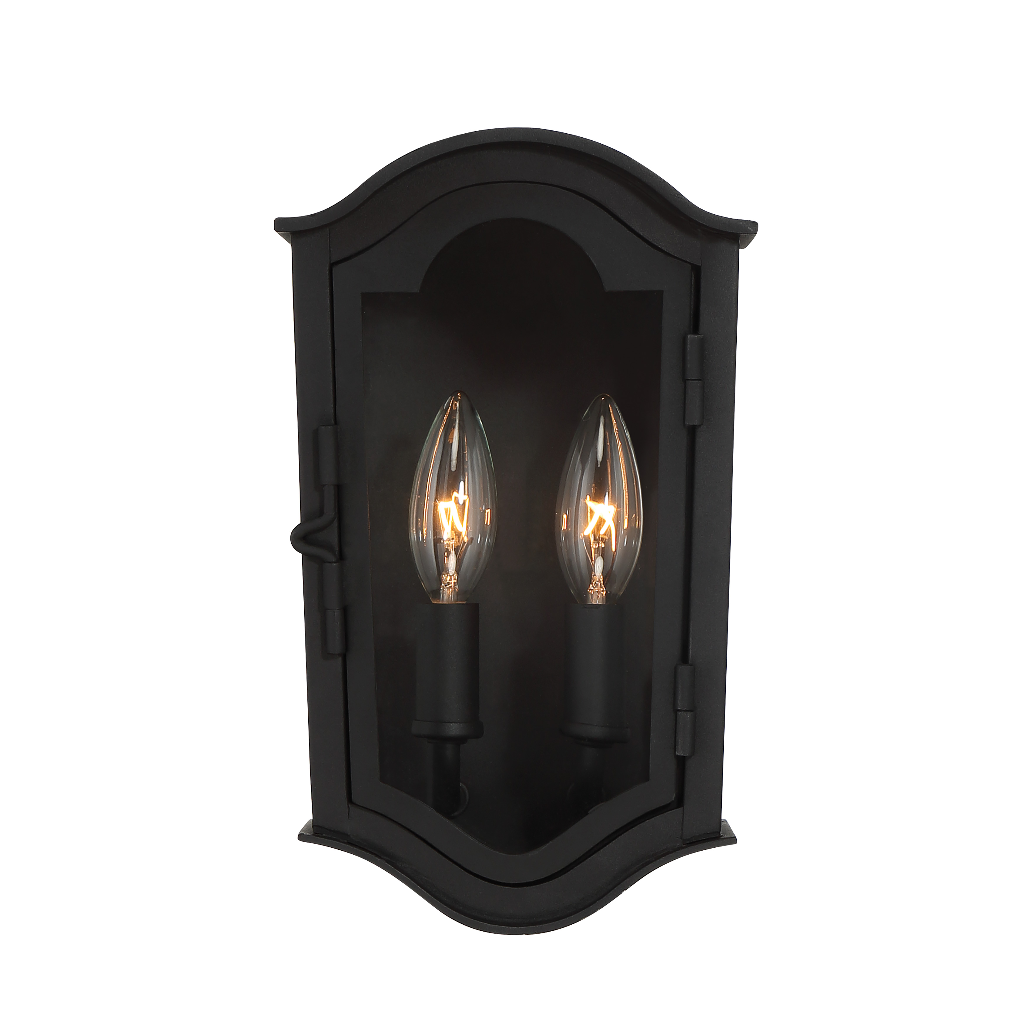 2 Light Outdoor Wall Mount in Sand Coal Finish and Clear Glass - alternate view
