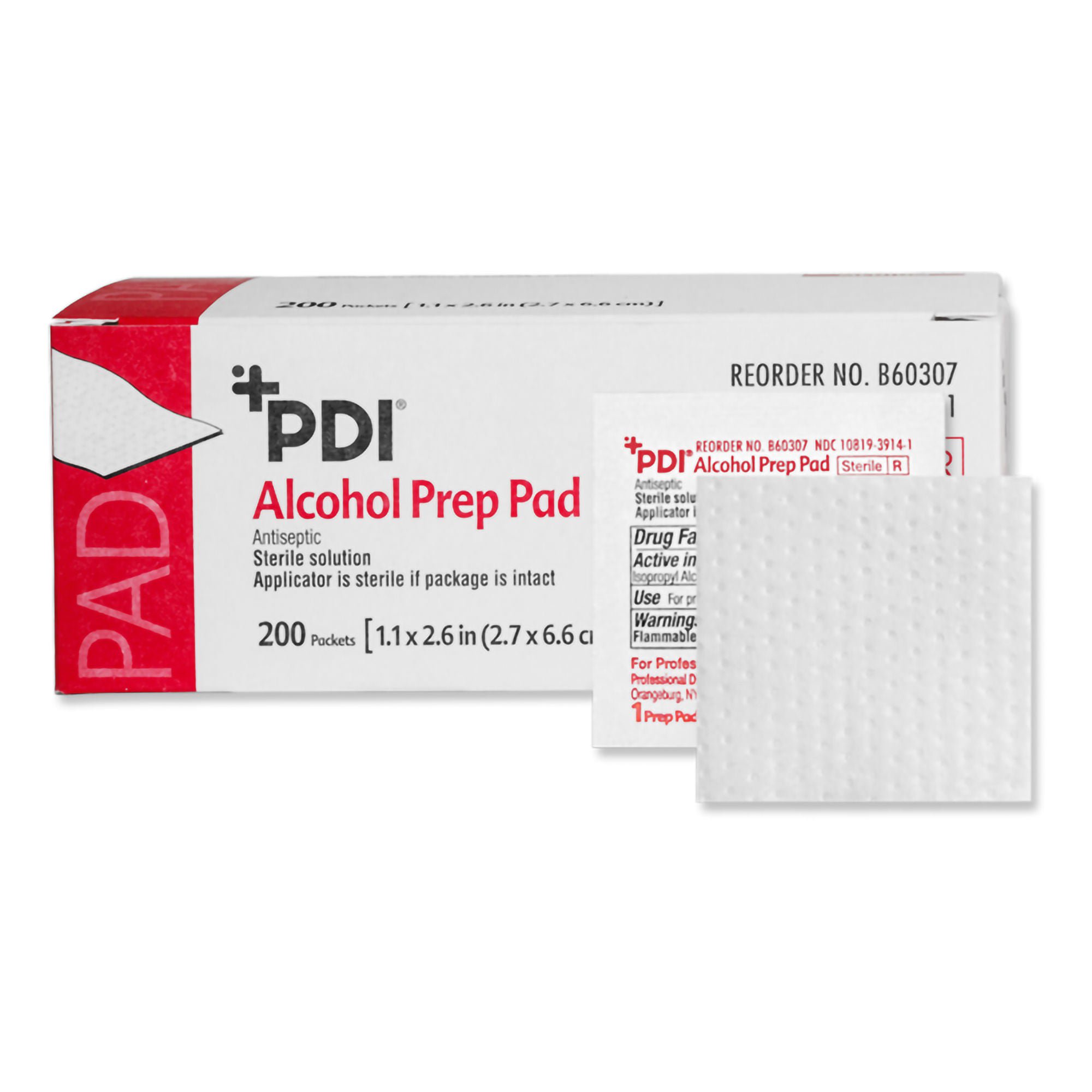 PDI® Alcohol Prep Pad, 2 x 2 Inch