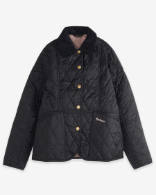 Girls Summer Liddesdale Quilted Jacket Black-Gardenia