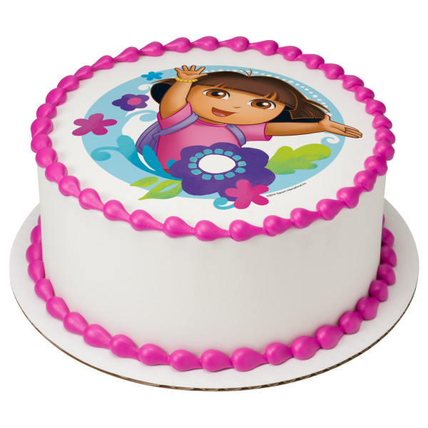 Dora The Explorer Flowers Photocake Image | DecoPac