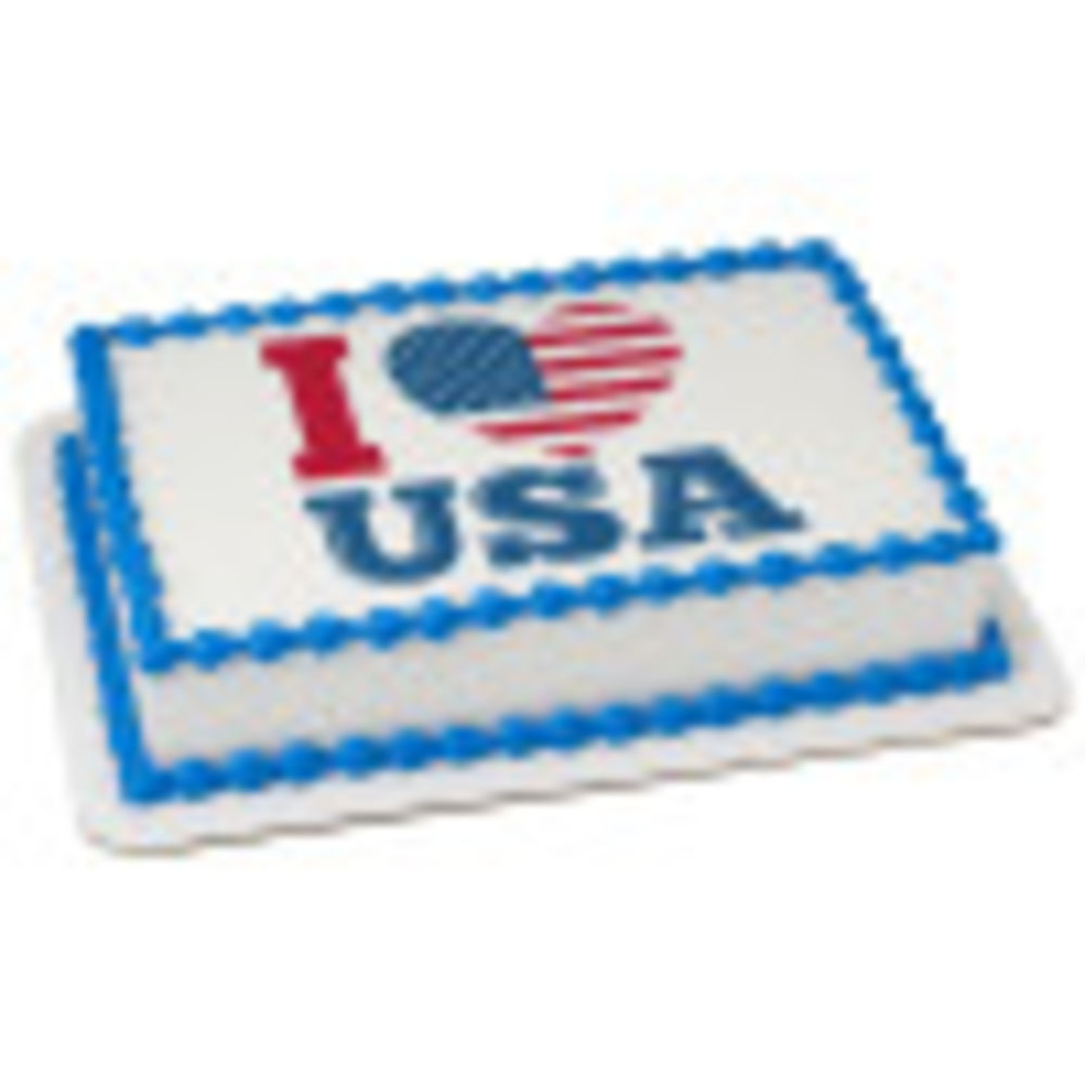 Image Cake Celebrate America I Love USA