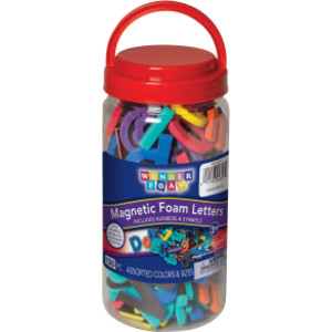 Magnetic Letters, Numbers & Symbols, Assorted Colors & Sizes, 130 Pieces
